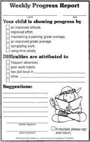 Weekly Progress Report Progress Report Template Progress Report Report Card Template