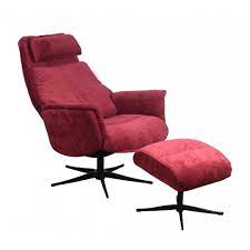 A recliner is a chair with a difference! Albury Swivel Recliner Chair With Footstool Plum Fabric Living Room From Breeze Furniture Uk