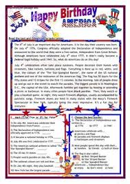 On july 2, 1776, the continental congress voted to approve a motion by virginia to separate from great britain. English Esl July 4th Worksheets Most Downloaded 7 Results