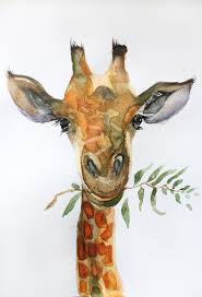 Original Watercolor Painting Giraffe Art Giraffe Watercolor Animal Watercolor Gift For Kid Giraffe Art Watercolor Paintings Of Animals Giraffe Illustration