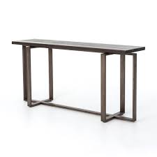 Our Grey Oak Brant Console Table Is Made Of Oak Wood With Character Graining Supported By A Sophisticated Iron Console Table Console Table Wood Console Table