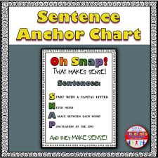 Sentence Anchor Chart Oh Snap