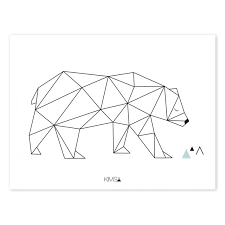 Lilipinso Kinder Poster Origami Bar Schwarz Weiss 30x40cm Bei Fantasyroom Online Kaufen Geometrisch Tesafilm Kunst Kunstproduktion