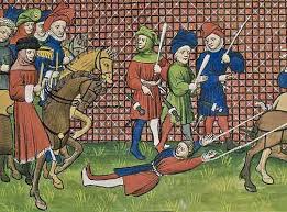 As anyone who has watched Braveheart knows, the penalty for High Treason in  medieval in times for men, was to be hanged, drawn, and quartered. This  punishment became the statutory punishment for