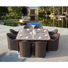 San Marino 9 Piece Dining Set With Ceramic Table Top Ceramic Table Patio Dining Outdoor Furniture Sets