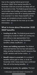 November snap benefits may be delayed