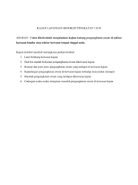 Anda dikehendaki membuat kajian tentang satu peristiwa bersejarah di tempat tinggal anda. Klgt3 2019 Sample