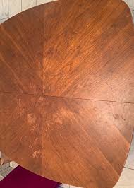 We specialize in high quality custom designed handcrafted heirloom wood projects. Wooden Veneer Dining Table Refinish Marina S Crafts