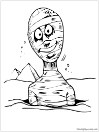 You will find very funny but also very scary mummies here. A Mummy In Sands Of Egypt Coloring Pages Halloween Coloring Pages Coloring Pages For Kids And Adults