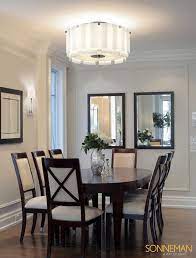 In a dining room, a beautiful chandelier will create a sense of class and formality, even if the furniture in the space isn't. Semi Flush Mount Lighting For Dining Room Online