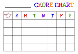 Free Printable Chore Charts Boys World Of Reference