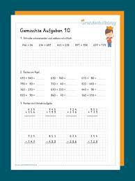 Kostenlose arbeitsblätter und übungen mit gemischten aufgaben zum 1x1 für mathe in der 2. Gemischte Aufgaben Addieren Subtrahieren Im Zahlenraum 1000