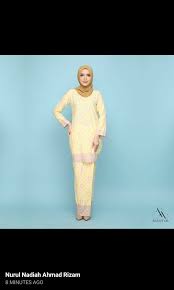 Jangan lupa warna hijab harus senada supaya pas dipandang. Kurung Kuning Pastel Muslimah Fashion Others On Carousell