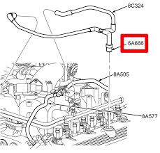 Lincoln navigator vacuum hose diagram. 1999 5 4l V8 Heated Pcv Hose Assembly W 3 4 Grommet F150online Forums