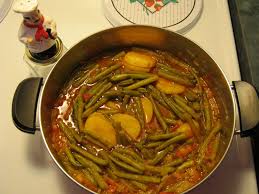 Green Bean Stew Or Fasolakia Prasina Me Saltsa In Greek Bean Stew Greek Vegetables Green Bean Recipes