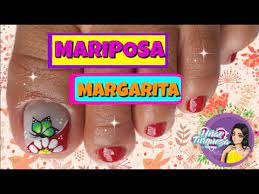 Este es un claro ejemplo de que las. Diseno De Unas Para Pies Flor Principiantes Muy Facil Flowers Nail Youtube