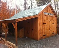 One Bay Garage Hangar A Bois Garage Bois Et Pergola Terrasse