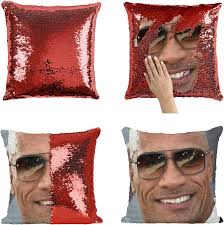 Buy Dwayne The Rock Johnson Cool Sunglasses_MA0811 Pillow Cover Sequin  Mermaid Flip Reversible Scales Meme Emoji Actor Girls Boys Couch Office  Sofa (Cover Only) Online at Low Prices in India