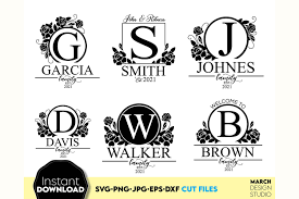 Download Family Monogram Sign Svg Bundle Svg File Free Svg Cut Files