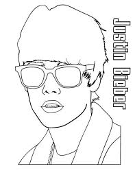 Download and print free pusheen summer sunglasses coloring pages. Justin Bieber Coloring Pages Learny Kids