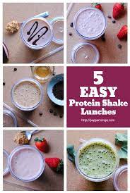 5 Easy Protein Shake Lunches Easy Protein Shakes Simple Protein Shake Recipes Protein Shake Recipes