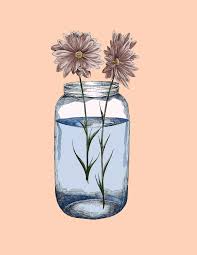 Flowers in mason jar drawing design vector. Life Is Good And Broccoli Is Good Too Colored Florals Purchase On Redbubble