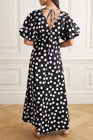 Black Cherry Spot Polka Dot Cotton Maxi Dress Lee Mathews In 2020 Maxi Dress Cotton Polka Dot Maxi Dresses Maxi Dress