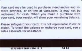Before you can spend with your vans gift card, you will need to know the amount of money that is available for spending. Gift Card Checkerboard Shoes Vans United States Of America Vans Col Us Vans 013a
