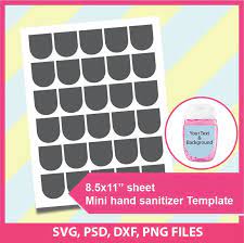 Mini Hand Sanitizer Label Template Microsoft Word Doc Psd Etsy Label Templates Mini Hands Template Printable