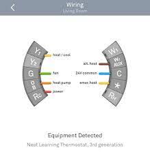 Heat pump thermostat wiring for heat pump. No Alt Heat Nest