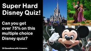 Read on for some hilarious trivia questions that will make your brain and your funny bone work overtime. Hard Disney Quiz Multiple Choice Can You Get Over 75 Test Yourself And Your Friends Youtube