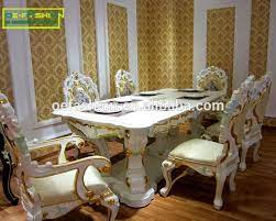 Luxury Baroque Wooden Carved Square Shape Dining Table Set From China Furniture Factory View Luxury Dining Table Set Oe Fashion Product Details From Foshan Oe Luxury Dining Chair Dining Table Setting Luxury