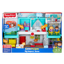 This house has five rooms with interactive features and sound effects. Fisher Price Little People Handliches Helferhaus Thimble Toys