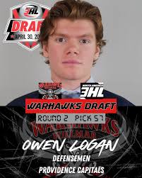 With the 57th pick in the 2nd round of the 2025 NA3HL Draft, the Willmar  WarHawks select Owen Logan