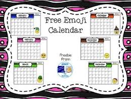 Free Emoji Themed Calendar Free Emoji Emoji Classroom Cool Calendars