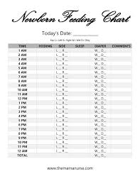 Newborn Feeding Chart Elegant Baby Feeding Chart Template