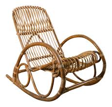 1950s vintage franco albini style rattan rocking chair on chairish com rattan rocking chair rocking chair chair