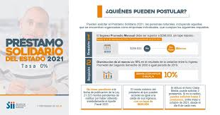 El préstamo solidario es uno de los aportes destinados a ayudar a los trabajadores que a causa de la sin embargo, si se fue beneficiario del bono clase media, este préstamo se limita solo a dos. Sii On Twitter Prestamo Solidario 2021 Averigua Con Esta Grafica Quienes Pueden Acceder A Este Beneficio Mas En Https T Co Ludohewiyr Https T Co R5vh4zy3tv