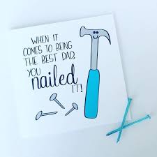 Cute Birthday Drawings For Dad Best Dad Daddy Father Father S Day Greetings Card Nailed It Tools Pun C Diy Father S Day Cards Father S Day Greeting Cards Father Birthday Cards