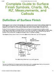 Guide Of Surface Finish Symbols And Roughness Conversion