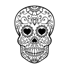 Commencons notre voyage a travers le monde tatouage de crane mexicain colore. Stickers Deco Tete De Mort Mexicain
