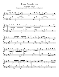 ноты для фортепиано River Flows In You скачать бесплатно Print And Download In Pdf Or Midi River Flows In You An Easy Arrangement For River Flows In You W In 2020 River Flow In You Piano Sheet Music Free Piano