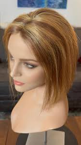Laylette Medium Ginger Auburn Highlights Light Density Topper 100% Human  Hair Topper Natural Lace Top The Wig Witch
