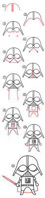 How To Draw A Cartoon Darth Vader - Art For Kids Hub -