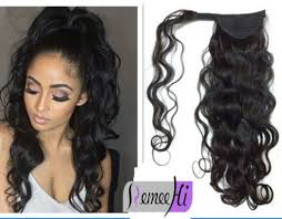 100 Real Human Hair 20 Inch Body Wave Ponytail Clip In Hair Extensions Human Hair Ponytail Extensions Flip In Hair Extensions Clip In Ponytail