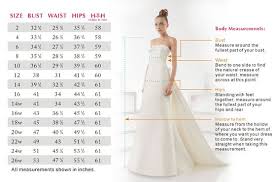 wedding dress size chart size and length guide fashion