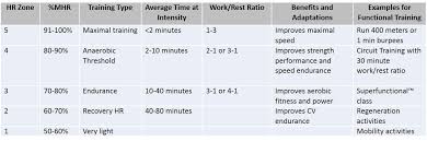 heart rate guidelines for functional training circuits