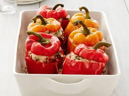 Turkey And Rice Stuffed Peppers Recipe Food Network Recipes Stuffed Peppers Ground Turkey Recipes Healthy