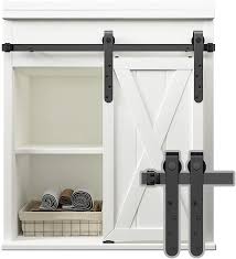 Where to install low profile barn door hardware kitchen there are two prime spots for small barn door hardware in the kitchen: Buy Skysen 8ft Single Door Cabinet Sliding Barn Door Hardware Kit Super Mini Sliding Door Hardware For Wardrobe Cabinet Tv Stand Ykc4 Online In Indonesia B08688jt66