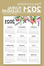 Cute Home Decor Use This Free Printable 2021 Year At A Glance Floral One Page Wall Calendar To Stay Organize Cute Home Decor Home Decor Signs Cheap Beach Decor